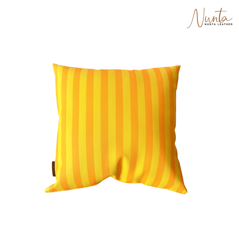หมอนพิง Nunta Leather รุ่น Sunkissed Size: 20x20 นิ้ว สีเหลืองเข้ม-เหลืองอ่อน